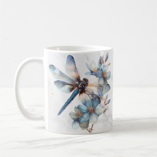 Personalisierte Libelle-Tasse Kaffeetasse (Links)