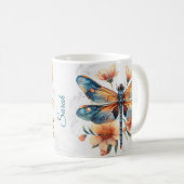 Personalisierte Libelle-Tasse Kaffeetasse (VorderseiteRechts)