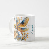 Personalisierte Libelle-Tasse Kaffeetasse (Vorderseite Links)