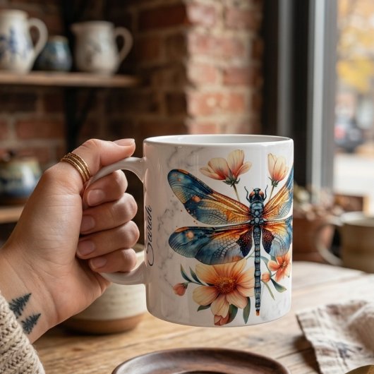 Personalisierte Libelle-Tasse Kaffeetasse