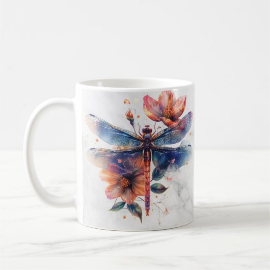 Personalisierte Libelle-Tasse Kaffeetasse (Links)