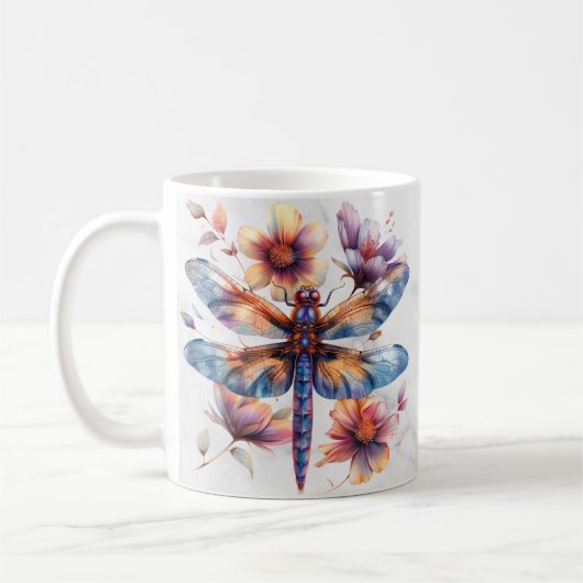 Personalisierte Libelle-Tasse Kaffeetasse (Links)