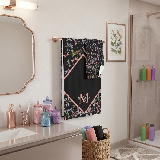 Personalisierte Libellen Badhandtuch Set