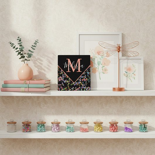 Personalisierte Libellen Fotoplatte