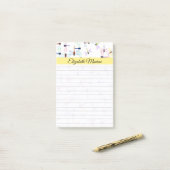 Personalisierte Libellen Post-it Klebezettel (Auf Schreibtisch)