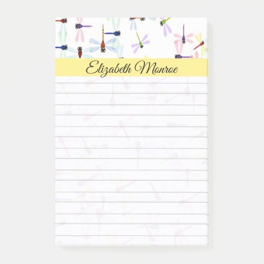 Personalisierte Libellen Post-it Klebezettel (Vorderseite)