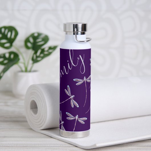 Personalisierte Libellen Trinkflasche (Yoga)