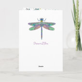 Personalisierte Libellen und Lüsterne zum Geburtst Karte (Rückseite)