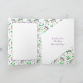 Personalisierte Libellen und Lüsterne zum Geburtst Karte (Innenseite)