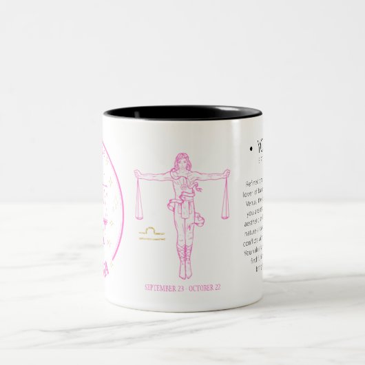Personalisierte Libra Zodiac 11 oz Kaffee Tasse (Mittel)