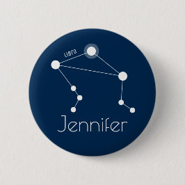 Personalisierte Libra Zodiac-Konstellation Button