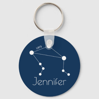 Personalisierte Libra Zodiac-Konstellation Schlüsselanhänger