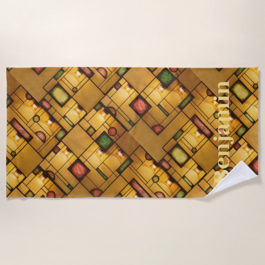 Personalisierte Lichter auf der Inside Grafik Strandtuch (Vorderseite)