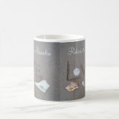 Personalisierte Liebe auf den Beach Muscheln Kaffe Kaffeetasse (Mittel)