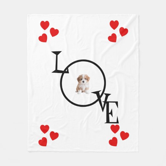 Personalisierte Liebe Blanket mit dem Foto Ihres H Fleecedecke (Vorderseite)