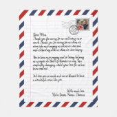 Personalisierte Liebe Brief Handgeschriebenes Foto Fleecedecke (Vorderseite)