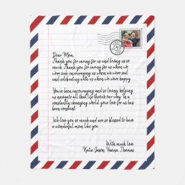 Personalisierte Liebe Brief Handgeschriebenes Foto Fleecedecke