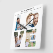 Personalisierte Liebe-Collage für benutzerdefinier Quadratische Wanduhr (Winkel)