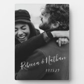 Personalisierte Liebe Couple Foto Hochzeitstag Fotoplatte (Vorderseite)