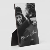 Personalisierte Liebe Couple Foto Hochzeitstag Fotoplatte (Seite)