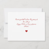 Personalisierte Liebe Dankeschön Karte - Rote Herz (Rückseite)