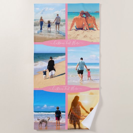 Personalisierte Liebe der benutzerdefinierten Bild Strandtuch (Vorderseite)