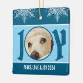 Personalisierte Liebe des Friedens und Freude 2024 Keramikornament (Links)