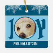 Personalisierte Liebe des Friedens und Freude 2024 Keramikornament (Vorderseite)