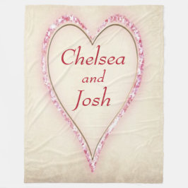 Personalisierte Liebe des Herzens Fleecedecke