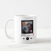 Personalisierte Liebe Ehepaar Jubiläum Song Kaffeetasse (Links)