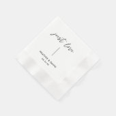 Personalisierte Liebe Elopement Hochzeit von Napki Serviette (Ecke)