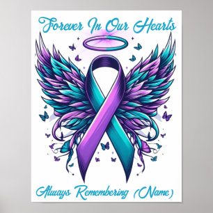 Personalisierte Liebe Erinnerung Selbstmord Verlus Poster