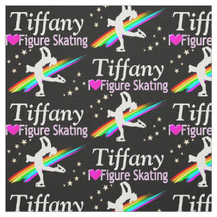 PERSONALISIERTE LIEBE FIGURE SKATEN FABRIC STOFF