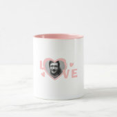 Personalisierte Liebe Form Foto Tasse (Zentrum)
