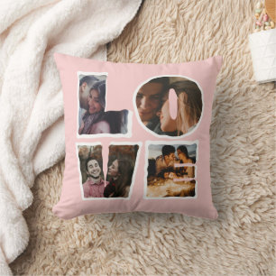 Personalisierte LIEBE Foto Collage Geschenk Kissen