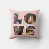 Personalisierte LIEBE Foto Collage Geschenk Kissen (Rückseite)