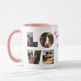 Personalisierte LIEBE Foto Collage Valentinstag Tasse