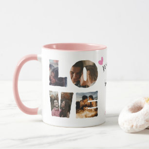 Personalisierte LIEBE Foto Collage Valentinstag Tasse