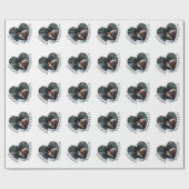 Personalisierte Liebe Foto und 2 individuelle Name Geschenkpapier (Flach)