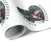 Personalisierte Liebe Foto und 2 individuelle Name Geschenkpapier (Rolleneckpunkt)