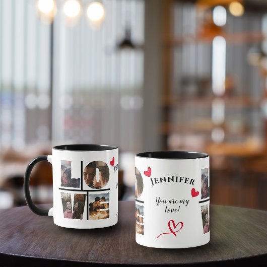 Personalisierte LIEBE FotoCollage I a Modern Style Tasse