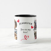 Personalisierte LIEBE FotoCollage I a Modern Style Tasse (Zentrum)