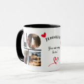 Personalisierte LIEBE FotoCollage I a Modern Style Tasse (Vorderseite Links)