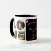 Personalisierte LIEBE FotoCollage I Modern Tasse (Vorderseite Links)