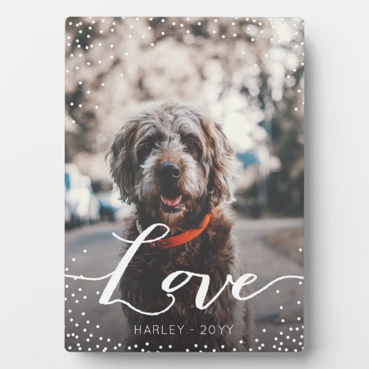 Personalisierte Liebe Fotoplatte (Vorderseite)