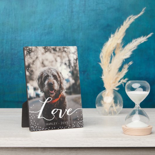 Personalisierte Liebe Fotoplatte (Seite)