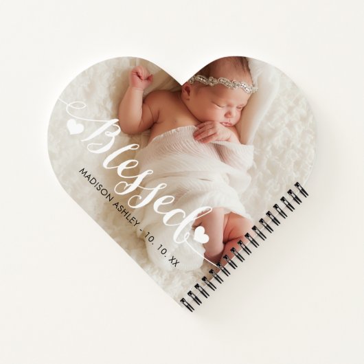 Personalisierte Liebe Gesegnetes Baby Foto Notizbuch (Rückseite)
