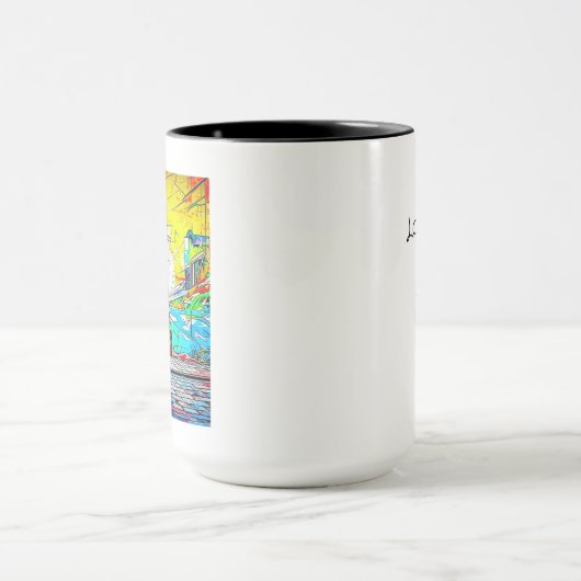 Personalisierte Liebe | Hängebänder für Doppelhüls Tasse (Zentrum)