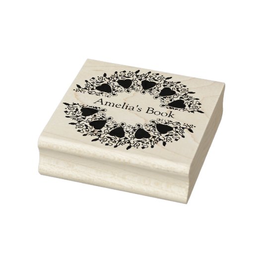 Personalisierte Liebe Herz Buchzeichen Gummi Brief Gummistempel (Stempel)