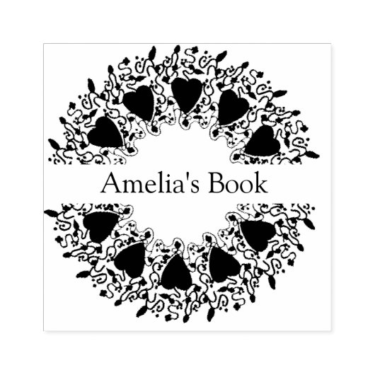 Personalisierte Liebe Herz Buchzeichen Gummi Brief Gummistempel (Prägung)